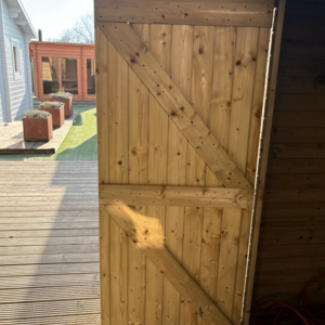 Cobertizo de Madera Tratada - 123x83 cms - Drenthe - Armario tratado para exterior 123x83 cms - DRENTHE puerta