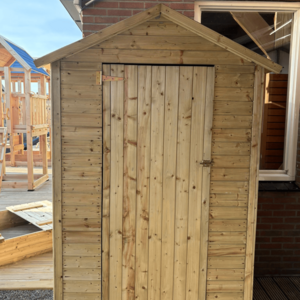 Cobertizo de Madera Tratada - 123x83 cms - Drenthe - Armario tratado para exterior 123x83 cms - DRENTHE puerta cerrada