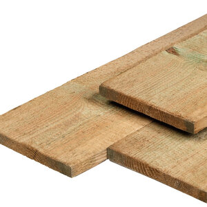 Tabla de remate de pino, 2,0 x 20,0 x 400 cm, impregnada verde, aserrado fino, cantos vivos (palet 100 uds)