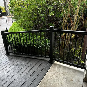 Tabla de tarima composite PuraShield, 2,3 x 13,8 x 500 cm, clips, maciza, color gris oscuro (palet 84 uds)
