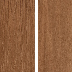 Tabla de tarima composite PuraShield, 2,3 x 13,8 x 300 cm, clips, alveolar, color teca (palet 126 uds)