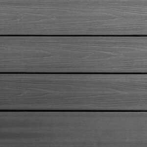 Tabla de tarima composite PuraShield, 2,3 x 13,8 x 400 cm, clips, alveolar, color gris oscuro (palet 126 uds)