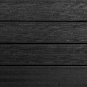 Tabla de tarima composite PuraShield, 2,3 x 13,8 x 400 cm, clips, alveolar, color negro ébano (palet 126 uds)