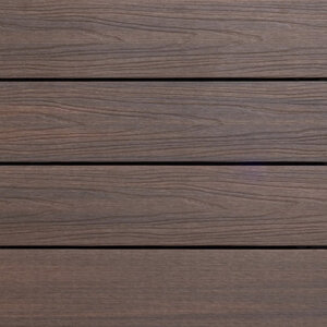 Tabla de tarima composite PuraShield, 2,3 x 21,0 x 300 cm, clips, alveolar, color ipé (palet 90 uds)