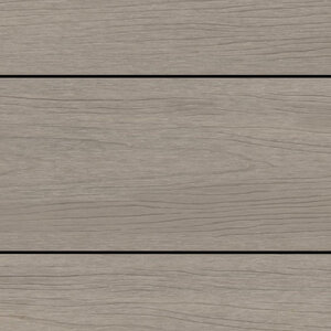 Tabla de tarima composite PuraShield, 2,3 x 21,0 x 300 cm, clips, alveolar, color gris claro (palet 90 uds)