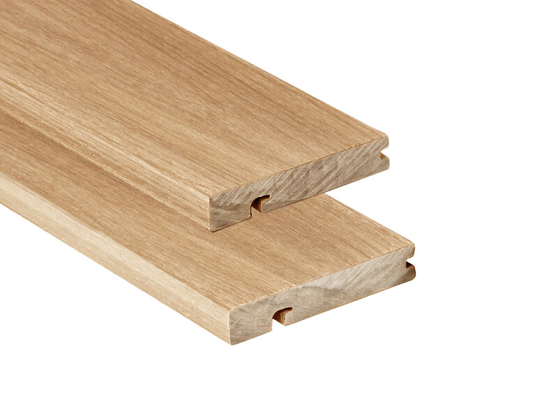 Tabla de remate para tarima composite PuraShield, 2,3 x 13,8 x 300 cm, clips, color cedro (palet 126 uds)