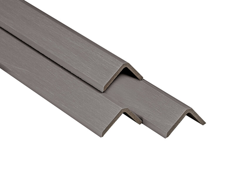 Perfil esquinero composite PuraShield, 5,0 x 4,1 x 300 cm, color gris oscuro (palet 250 uds)