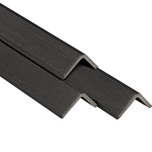 Perfil esquinero composite PuraShield, 5,0 x 4,1 x 300 cm, color negro ébano (palet 250 uds)