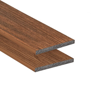 Tabla de remate composite PuraShield, 1,2 x 15,0 x 300 cm, color ipé, acabado de veta fina (palet 250 uds)