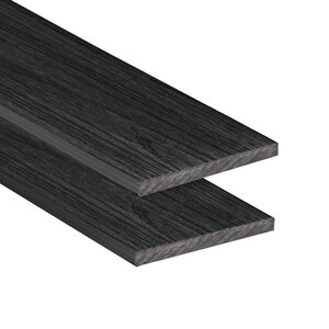 Tabla de remate composite PuraShield, 1,2 x 15,0 x 300 cm, color negro ébano, acabado de veta fina (palet 250 uds)