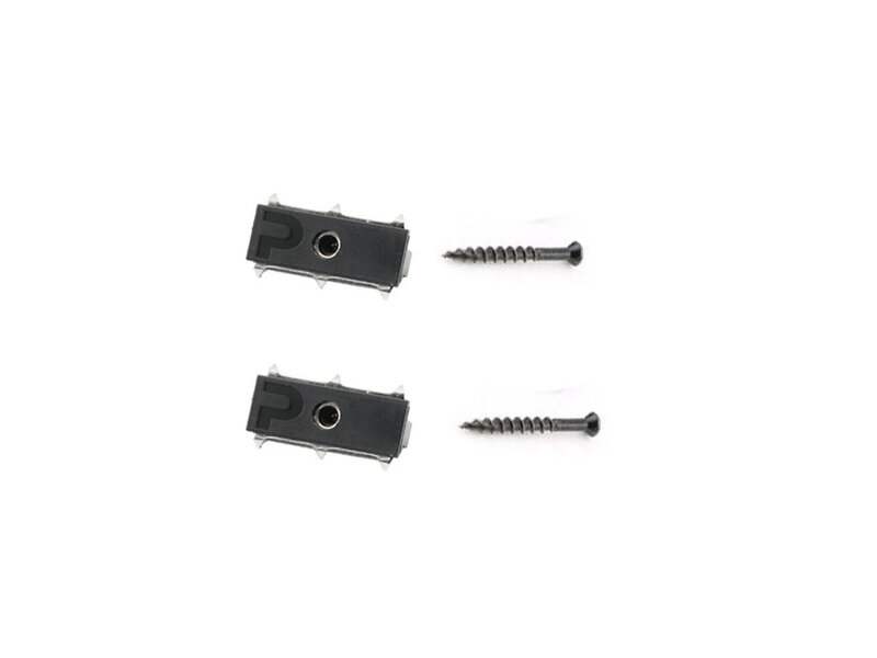 Clip PuraFix de acero inox negro para fijación oculta de tarima — juego de 100 uds (tornillos incluidos) (palet 10 uds)