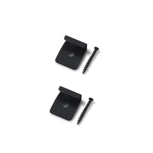 Clip inicial PuraFix de acero inox negro para fijación oculta de tarima — juego de 50 uds (tornillos incluidos) (palet 10 uds)
