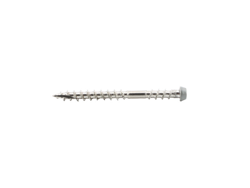 Tornillo PuraFix para tabla de tarima, M5,3 x 58, acero inox, color antiguo, para fijación superior — 75 uds (palet 10 uds)