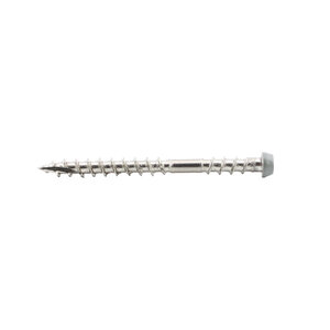 Tornillo PuraFix para tabla de tarima, M5,3 x 58, acero inox, color antiguo, para fijación superior — 75 uds (palet 10 uds)