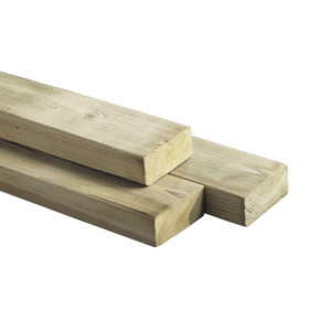 Madera escuadrada de abeto nórdico, autoclave, 4,5 x 7 x 390 cm, cepillada, cantos redondeados (palet 154 uds)