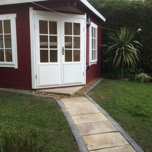 Casas de Madera Prefabricadas Olot - Diáfana - 7 m2 - Modelo Emma - Caseta EMMA - HOBYCASA rojo
