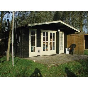 Casas de Madera Prefabricadas Yecla - Diáfana - 17 m2 - Modelo Gustav - Casas de madera GUSTAV - LASUR NEGRO