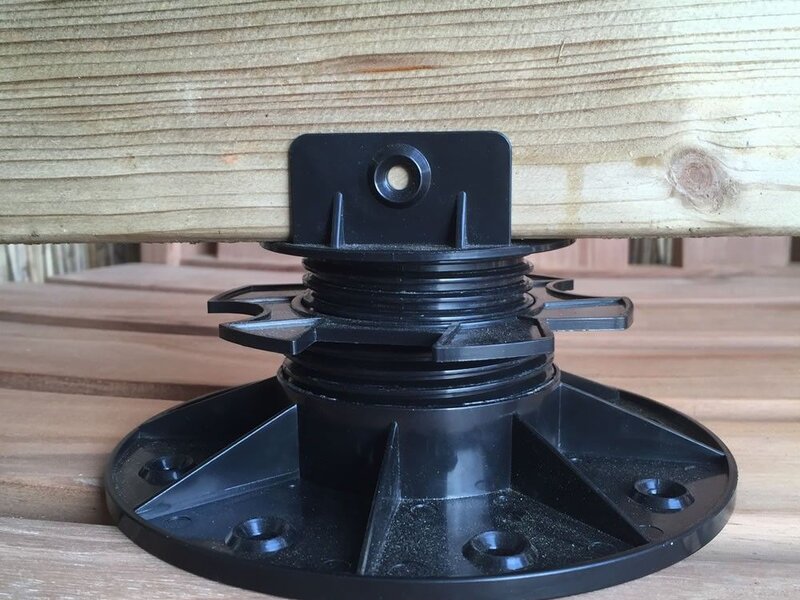 Soporte para nivelar base de casa de madera