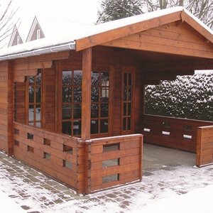 Casas de Madera Andújar - Diáfana - 11 m2 - Modelo Sanstrov - Caseta SANSTROV - Hobycasa nieve