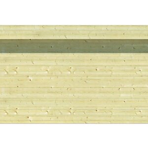 Garaje de Madera Moderno Marketa - Diáfano - 18 m2 - Garaje de madera MARKETTA - DIBUJO TRASERO