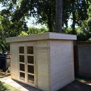 Casas de Madera Basauri - Diáfana - 6 m2 - Modelo Minimodern - Caseta MINIMODERN - LASUR INCOLORO