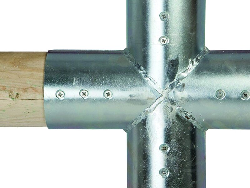 UNIÓN  POSTES DE MADERA REDONDOS - Diámetro 10 cms - 4 DIRECCIONES