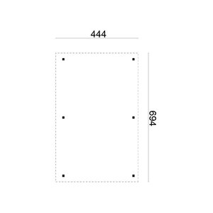 Cenador de Madera Tratada Último - Medidas 694x444 cms - CENADOR RECTANGULAR 694X444 - PLANO