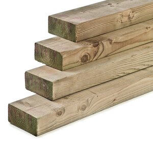 Postes de pino tratado 7x19.5 cms // (Palet completo 45 unidades) - Postes de madera - HOBYCASA