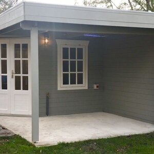 Casas de Madera Portugalete - Diáfana - 6 m2 - Modelo Stig - Casa de madera STIG - LASUR GRIS