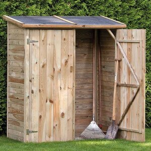Armario de Madera Tratada para Exterior 153x73 cms - Bayern - Armario tratado para exterior 153x73 cms - PUERTA ABIERTA