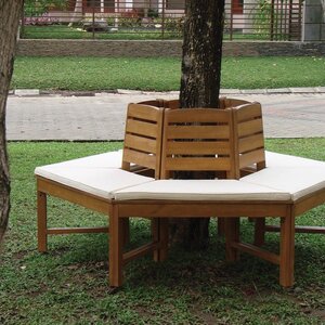 BANCO CIRCULAR PARA ÁRBOL EN MADERA TROPICAL - BANCO CIRCULAR PARA ARBOL EN MADERA TROPICAL - MONTAJE CLIENTE 2