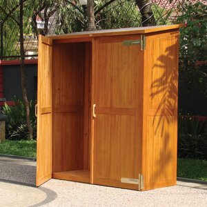 Armario exterior en madera tropical 145x65x173/185 cms - MONTEVIDEO - Armario exterior en madera tropical - MONTAJE CLIENTE 3
