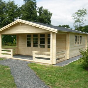 Casas de Madera Lepe - Diáfana - 22 m2 - Modelo Nottingham - Bungalow NOTTINGHAM - MONTAJE CLIENTE