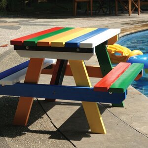 Mesa de pino en colores infantil - Mesa de madera de colores para niños - FOTO CLIENTE