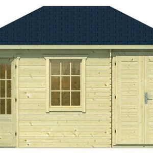 Casas de Madera Prefabricadas Puertollano - Diáfana - 8 m2 - Modelo Sigrid - Casas prefabricadas de madera SIGRID - DIBUJO FRONTAL