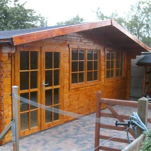 Casas de Madera Prefabricadas Tenerife-Helle - 33 m2 - Diáfana - Casas de madera Tenerife diáfana  - Hobycasa roble