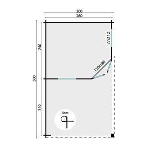 Casas de Madera Portugalete - Diáfana - 6 m2 - Modelo Stig - Casa de madera STIG - PLANO