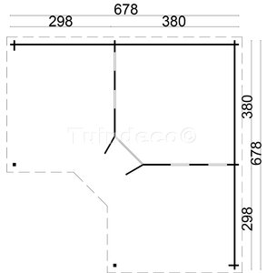 Casas de Madera Prefabricadas Castellón - Diáfana - 13 m2 - Modelo Jutka - Casas de madera Castellón - Hobycasa plano