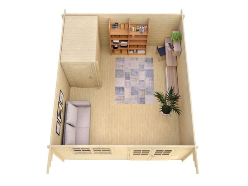 Kit de baño para Casa de Madera 140x200