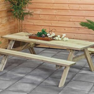 Mesas de jardín con bancos plegables - 178x155x74 cms - Mesas de jardin con bancos plegables