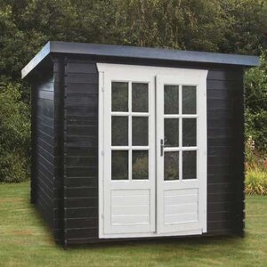Casas de Madera Prefabricadas La Rioja - Diáfana - 5 m2 - Modelo Kris - Caseta de madera KRIS - negro y blanco