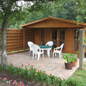 Casas de madera Tortosa - 23 m2 - Diáfana - Modelo Emiel - Casas de madera EMIEL - VISTA FRONTAL