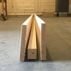 UNIÓN PARA HACER TABIQUES DE TARIMA - 45 a 58 mm - PIEZA PARA HACER TABIQUES INTERIORES - 45 A 58MM - PERFIL DE PIEZAS