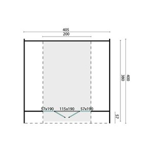 Cabaña de madera moderna Oval - 405x400 cms - 28MM - Caseta OVAL - HOBYCASA PORTADA