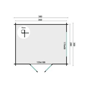 Casas de Madera Lérida - Diáfana - 10 m2 - Modelo Loya - Caseta LOYA - PLANO