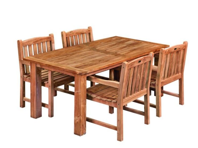 MESA DE JARDÍN DE TEKA MODERNA MEDIDAS 250X100 CMS