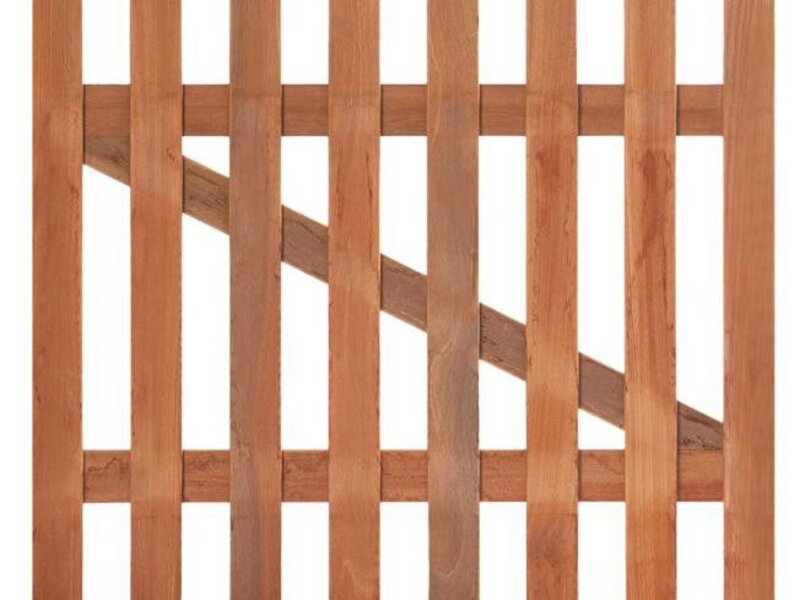 PUERTA DE VALLA DE MADERA TROPICAL DURA DE 90X100CMS