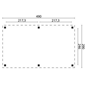 Cenadores de Madera tratada Grand - Medidas 490x290 cms - Cenadores de madera GRAND - PLANO