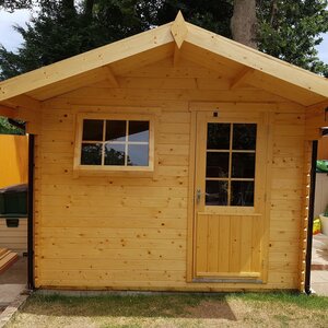 Casas de Madera Fuenlabrada - Diáfana - 7 m2 - Modelo Björn - Casetas de jardín BJÖRN - VISTA FRONTAL