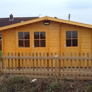 Casas de Madera Fraga - 2 estancias - 12 m2 - Casitas de madera FRAGA valla